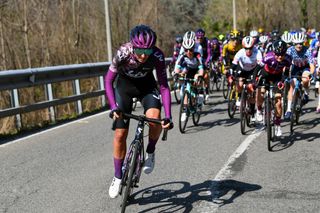 CITTIGLIO ITALY MARCH 21 Pauliena Rooijakkers of Netherlands and Team Liv Racing during the 45th Trofeo Alfredo BindaComune di Cittiglio 2021 Womens Elite a 1418km stage from Cocquio Trevisago to Cittiglio 257m TrBinda UCIWWT on March 21 2021 in Cittiglio Italy Photo by Tim de WaeleGetty Images