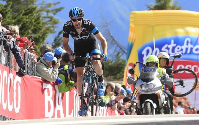 Team Sky's Dario Cataldo in 9th on the Zoncolan