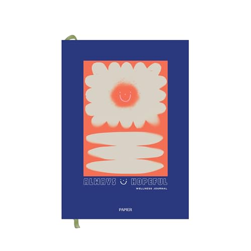 Papier Wellness Journal - Always Hopeful, 153mm X 215mm, Hardback | for Intentions, Feel-Good Goals & Wishlists| Silk Finish Paper & Undated Pages | Body & Mind, Gratitude Checks-In | Extra Note Pages