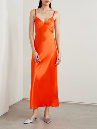 POLO RALPH LAUREN, Satin Maxi Dress