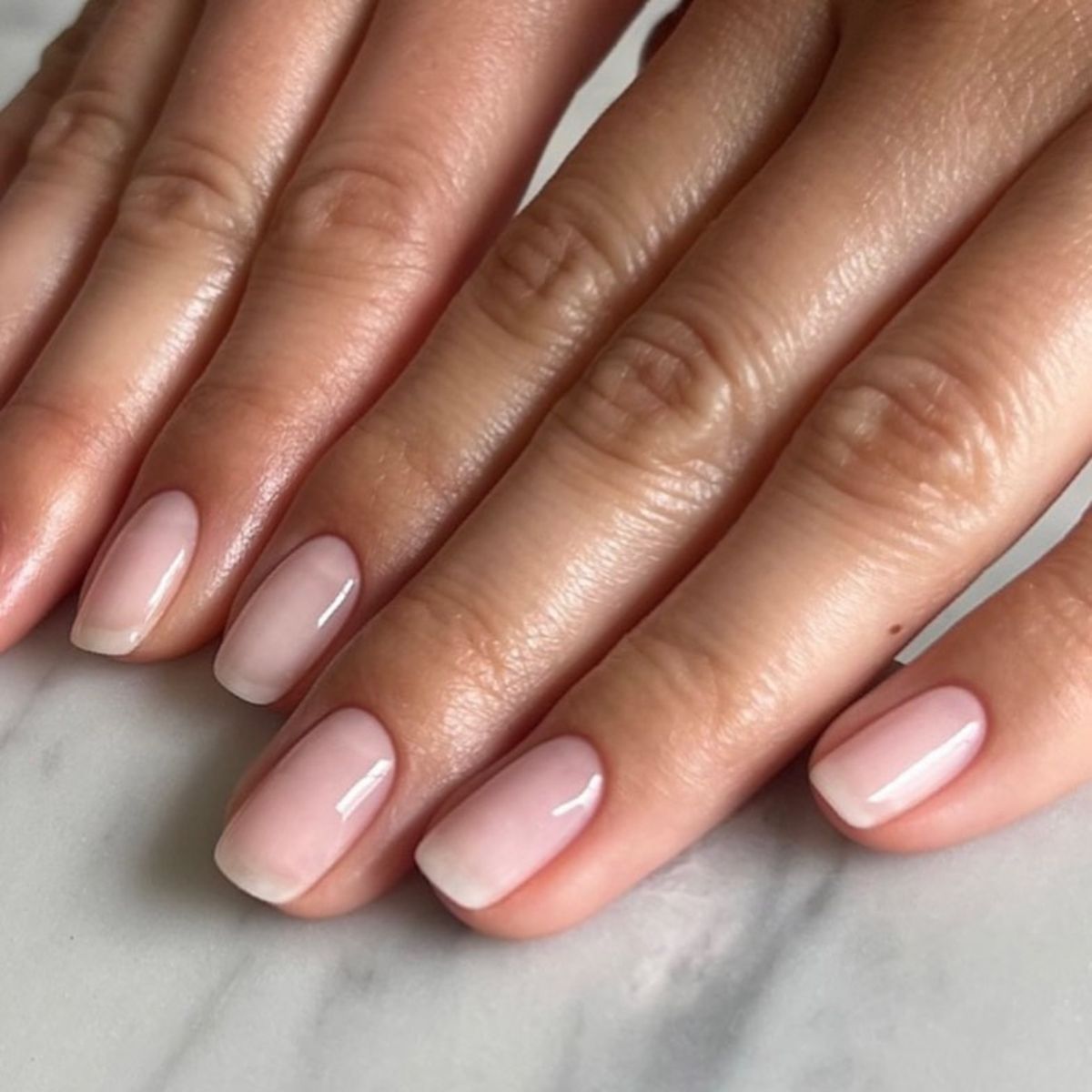 an image of someone&#039;s nude nails