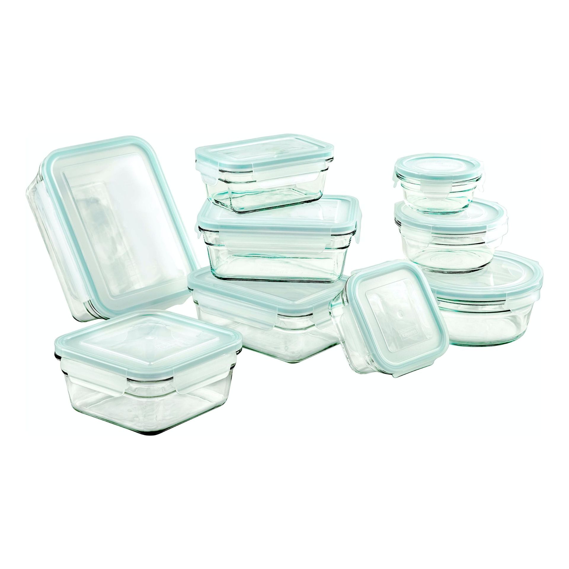 Set penyimpanan makanan Glasslock dengan 9 wadah