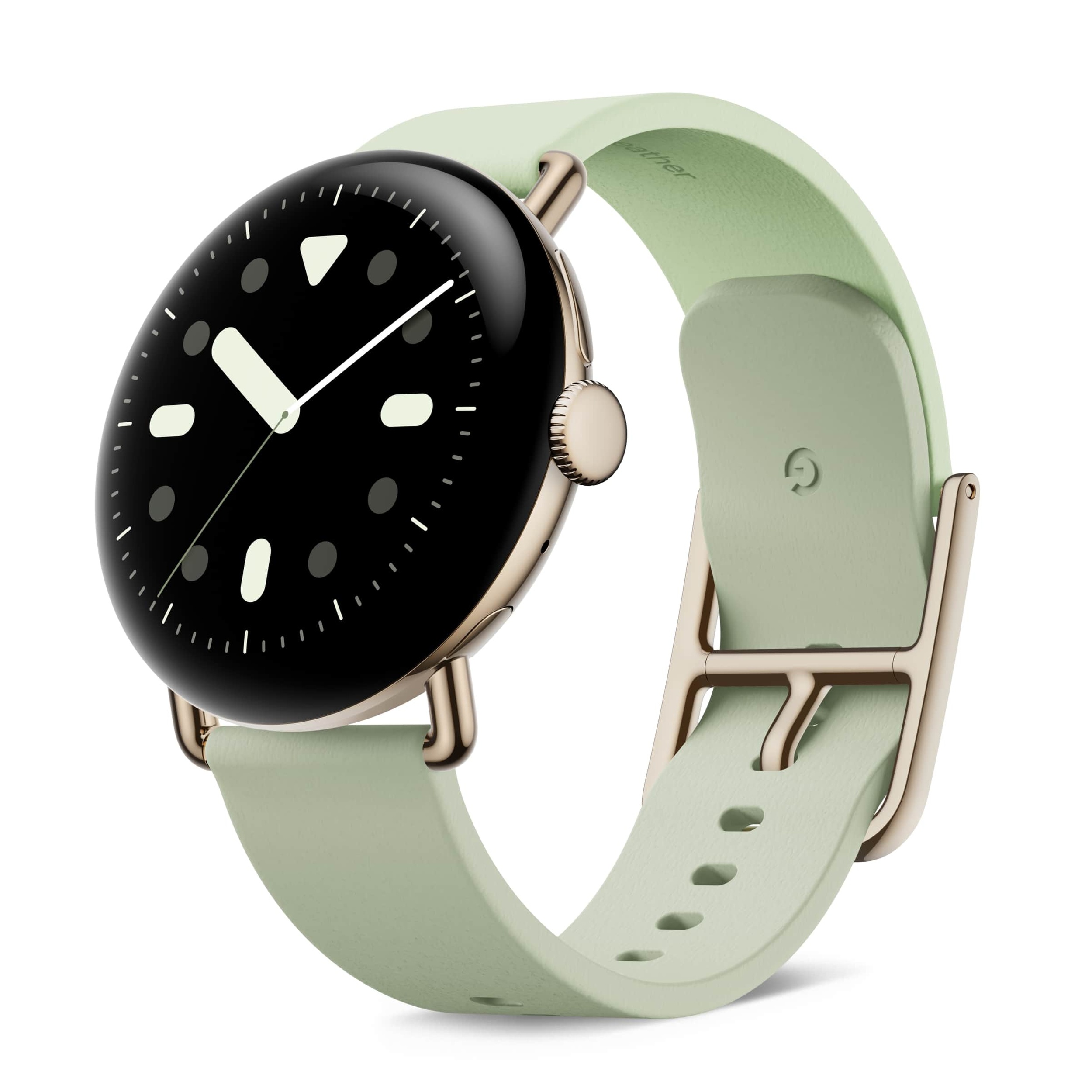 Google Pixel Watch 4 with Two-Tone Leather Band