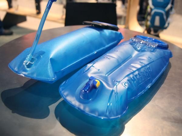The new baffled Camelbak Antidote reservoir sits flatter than the old model.