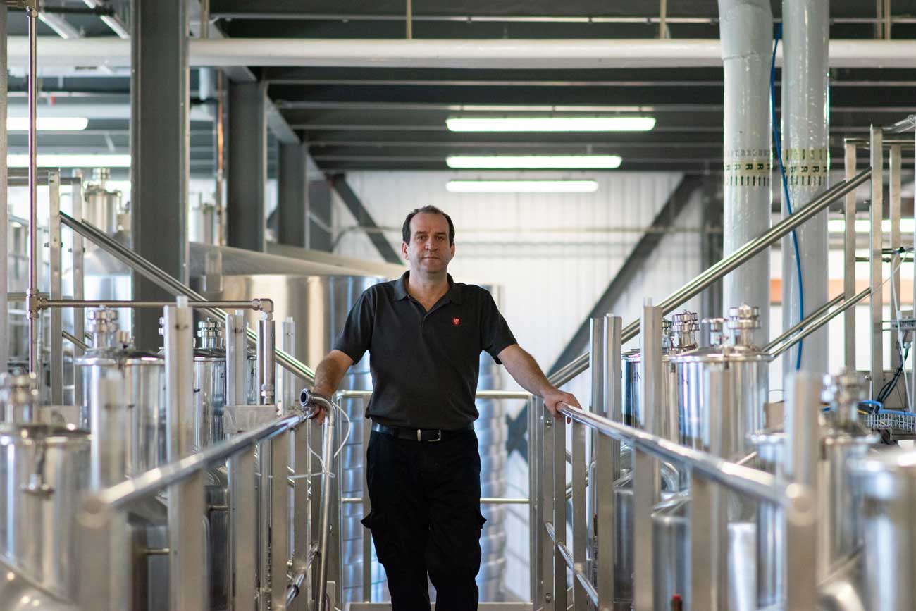 Tony Milanowski in the winery at Rathfinny Wine Estate