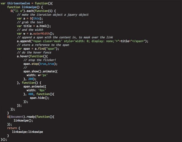JavaScript animations: the link swipe | Creative Bloq