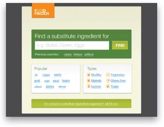 A first iteration prototype of the interface, with tasty food colours and grid alignment, ready for user testing