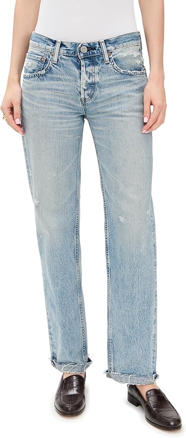 MOUSSY VINTAGE, Moussy Vintage Women's Mv Arverne Straight Low Jeans, Blue, 26