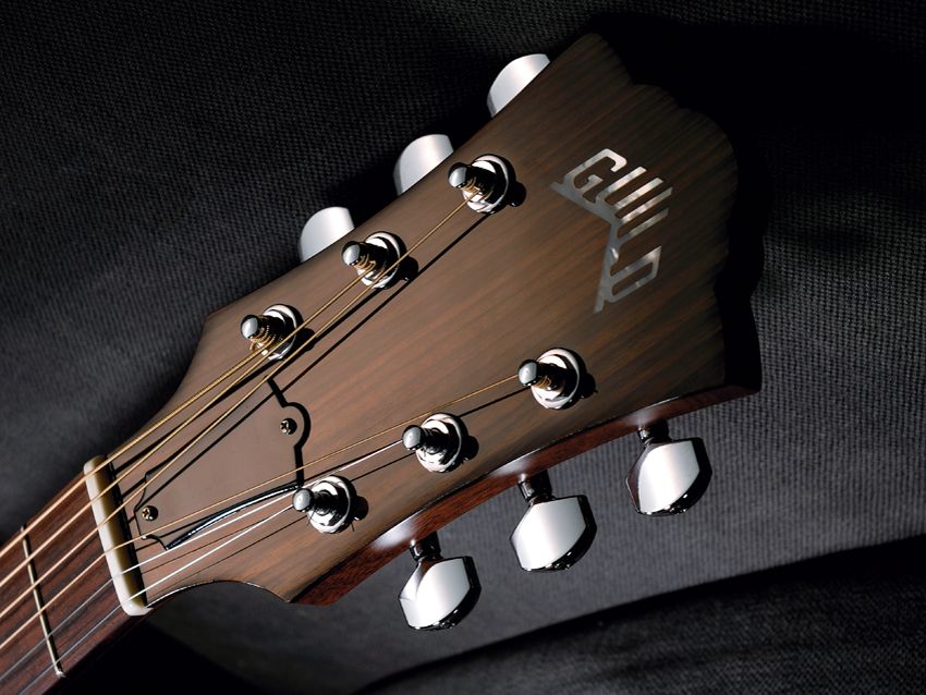 The distinctive Guild headstock is topped in rosewood.