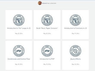 Complete a tutorial on Codeacademy and you get a badge