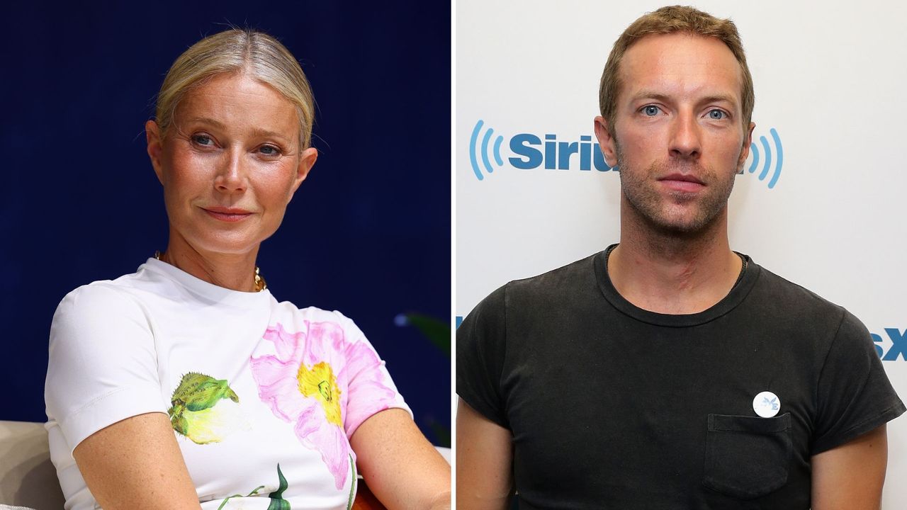 Composite of Gwyneth Paltrow attending the &#039;Encore! Embracing the new entertainment era&#039; session during the Cannes Lions International Festival Of Creativity 2024 and Chris Martin attending The SiriusXM&#039;s Artist Confidential Series In The SiriusXM Studios