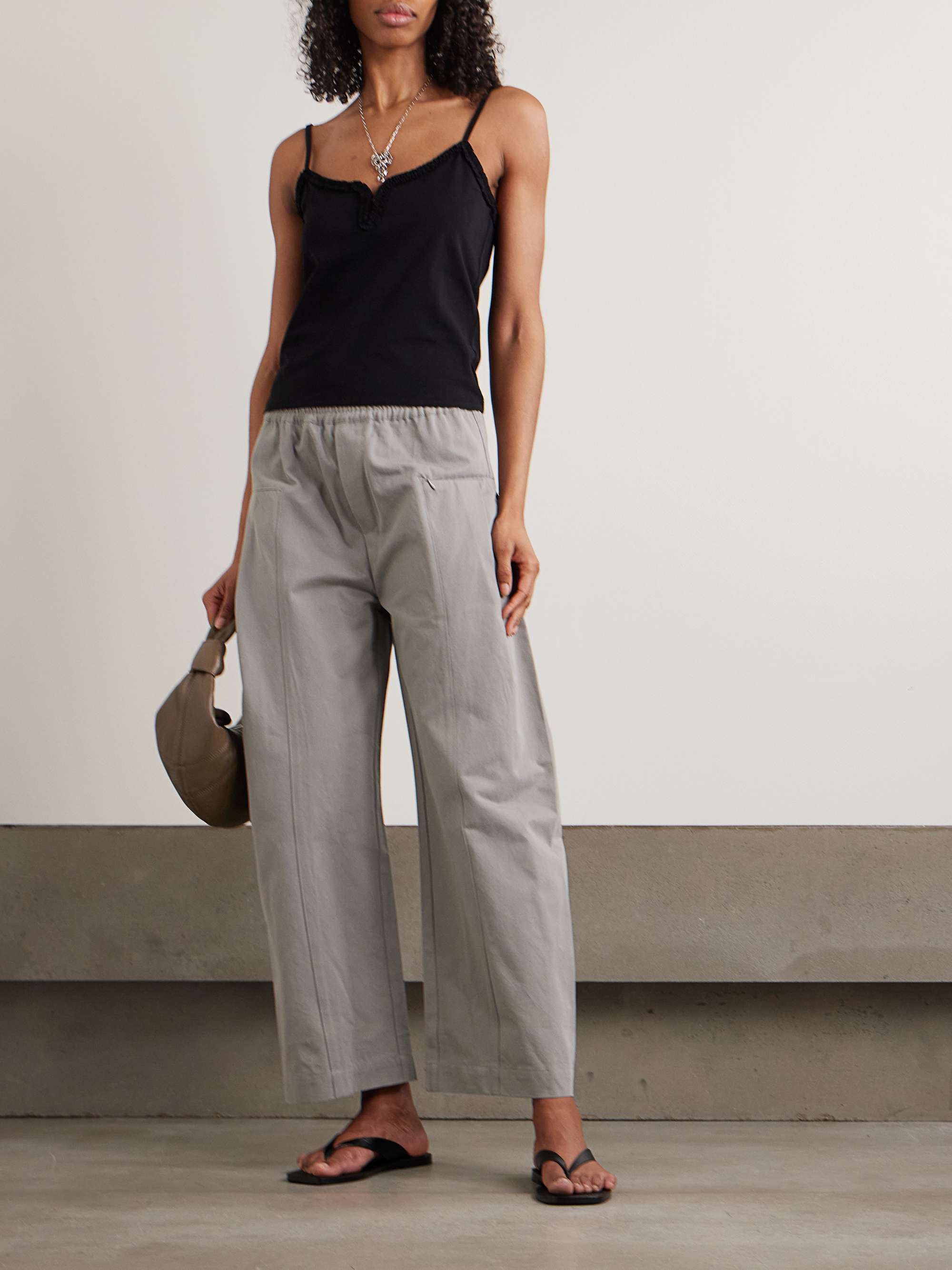 Clasp Ruffled Organic Cotton Tank
