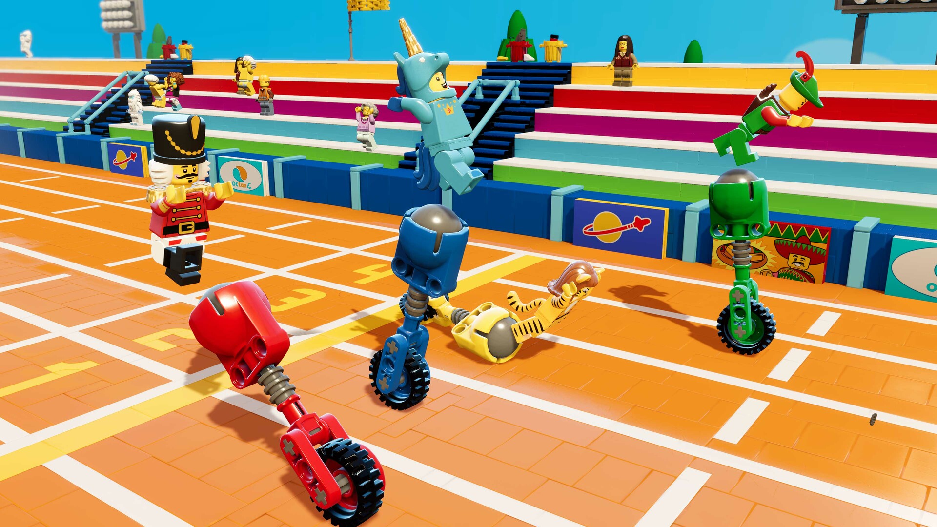 A screenshot of the upcoming PS5 game, Lego Party.