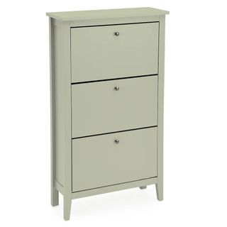 Dunelm Lynton Compact Hallway Shoe Storage Cabinet, Sage