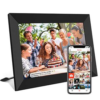 Frameo 10.1 Inch Smart Wifi Digital Photo Frame 1280x800 Ips Lcd Touch Screen, Auto-Rotate Portrait and Landscape, Built in 32gb Memory, Share Moments Instantly Via Frameo App From Anywhere