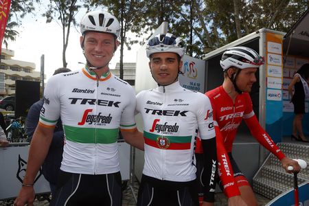 Trek-Segafredo's Ryan Mullen and Ruben Guerreiro