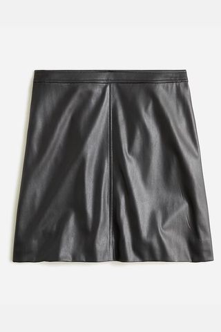 J. Crew Faux-Lather Mini Skirt