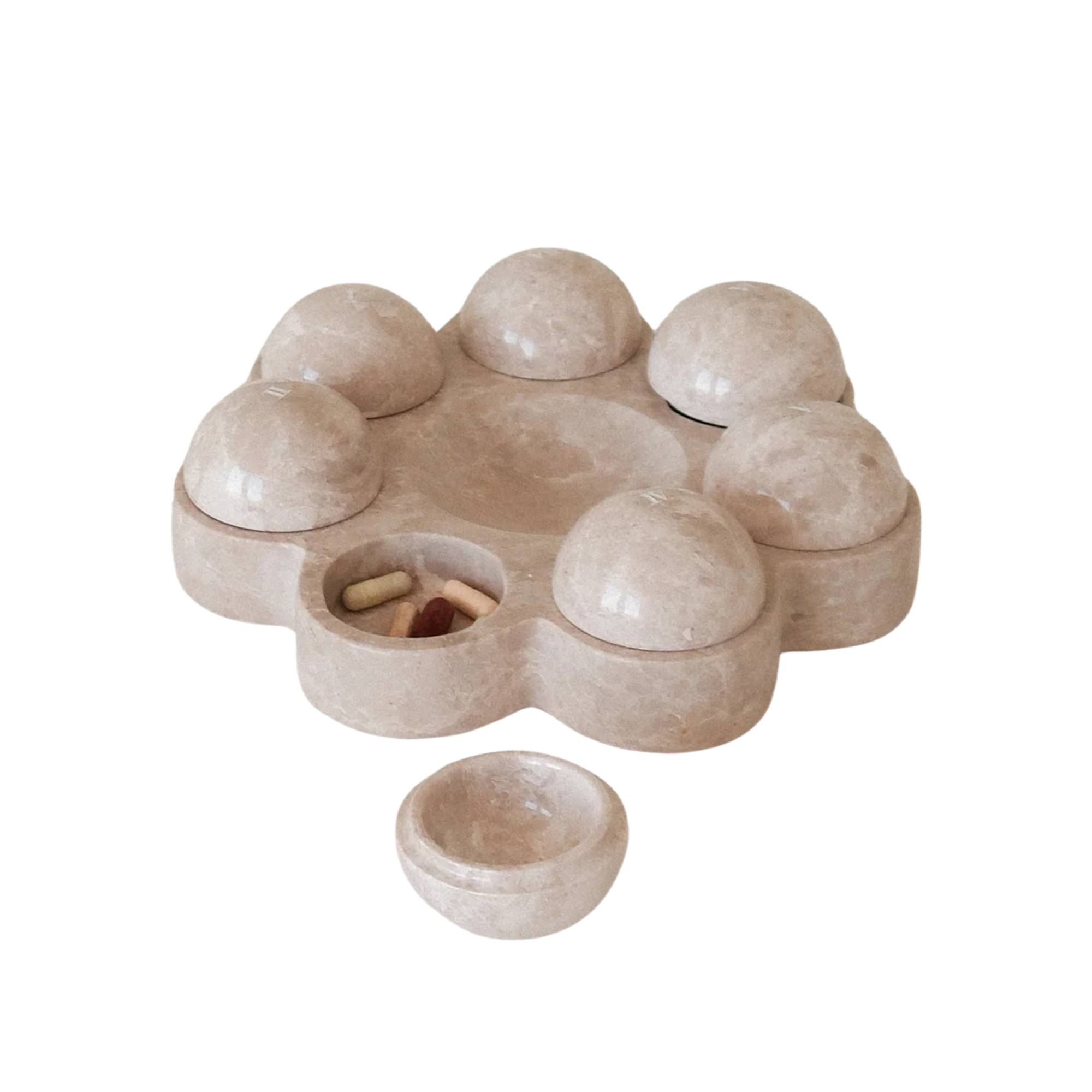 a marble pill organizer