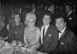 Frances with Barbara Windsor, her husband Ronnie Knight, and Reggie Kray