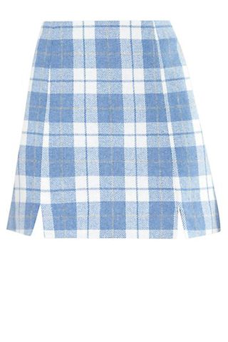 New Look Blue Check Notch Mini Skirt, £17.99
