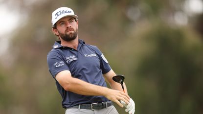 Cameron Young plays his shot during the US Open.