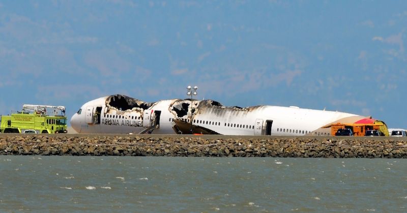 This photo shows Asiana Airlines Flight 214 three days after the crash.