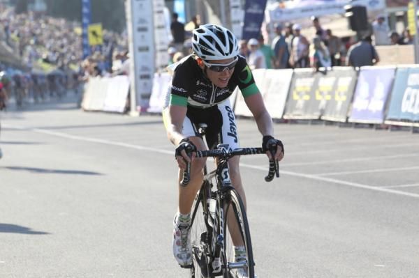 Cromwell (GreenEDGE) works hard to keep the chasers at bay