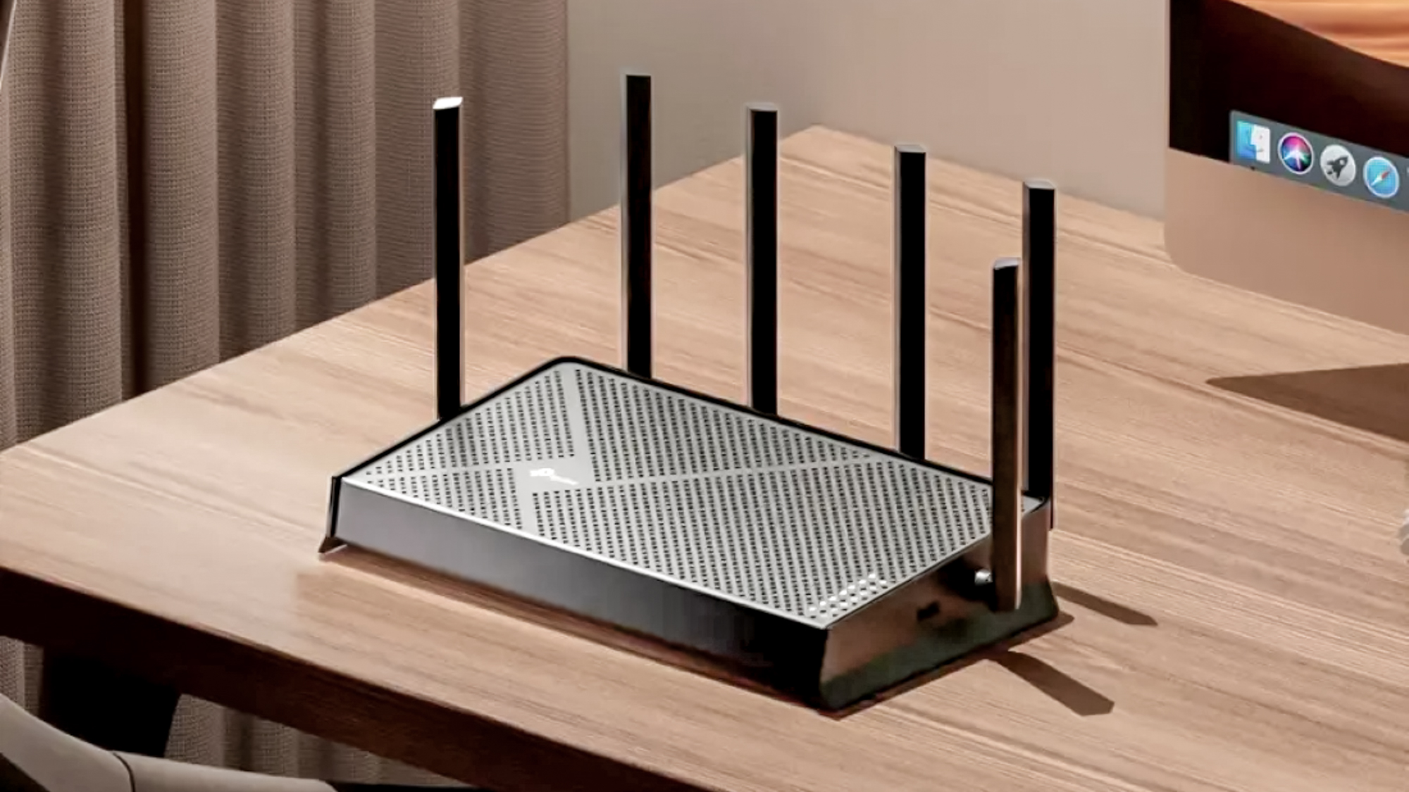 TP-Link Archer BE9700 router on a desk