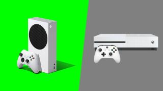 The Xbox Series S and Xbox One S consoles in white 
