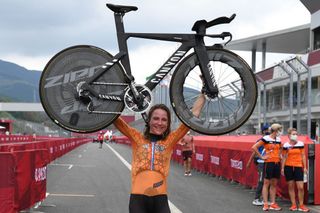 Annemiek van Vleuten wins the gold medal in the time trial at the Tokyo Olympic Games