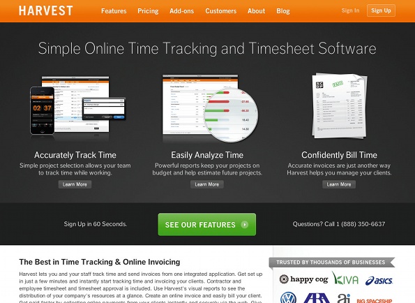 Time-tracking and invoicing can overwhelm freelancers; Harvest handles these tasks