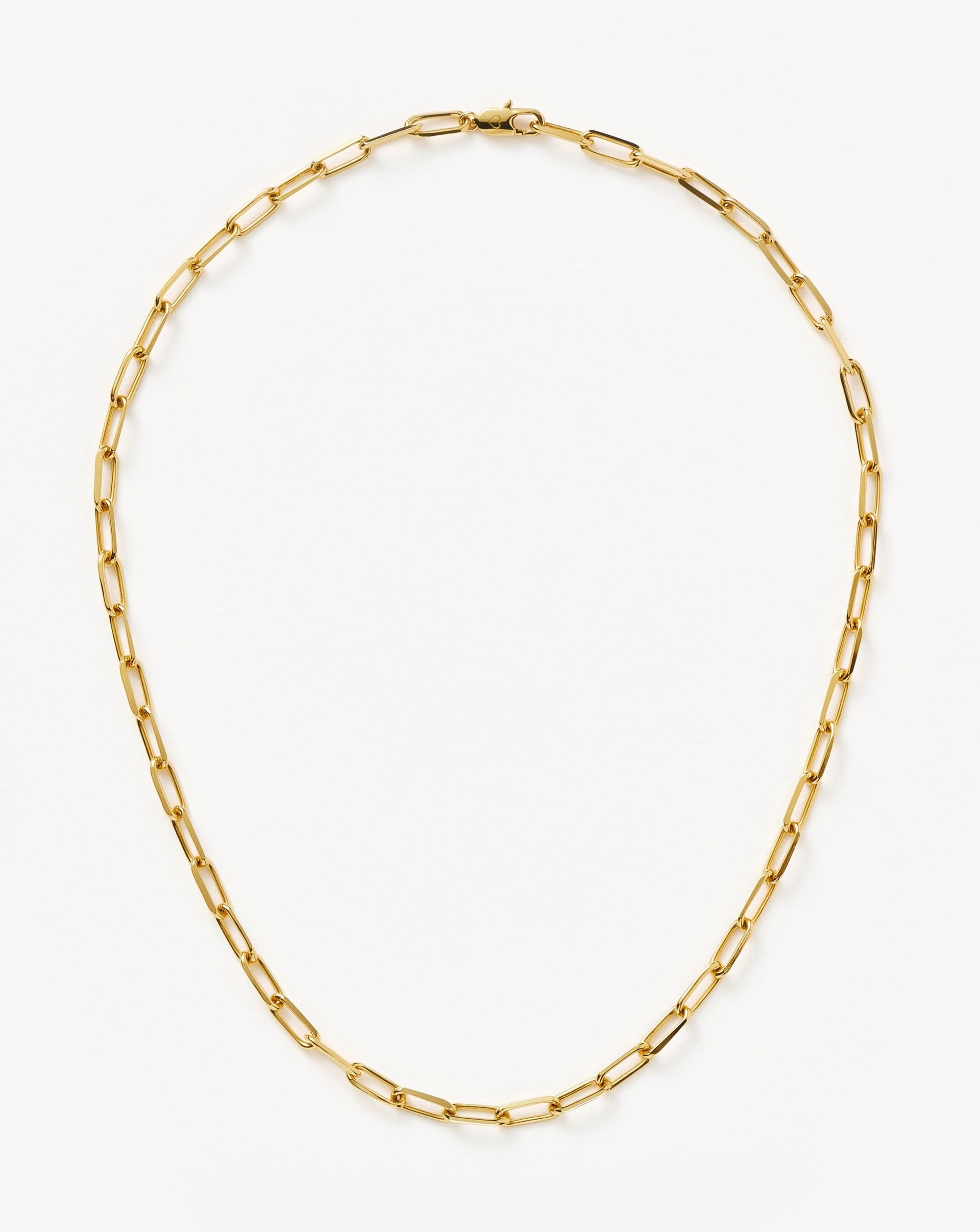 Classic Mini Short Paperclip Chain Necklace | 18ct Gold Plated - 18ct Gold Plated