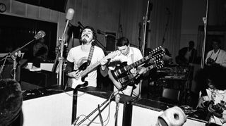 Carlos Santana and John McLaughlin at CBS Studios, 1973