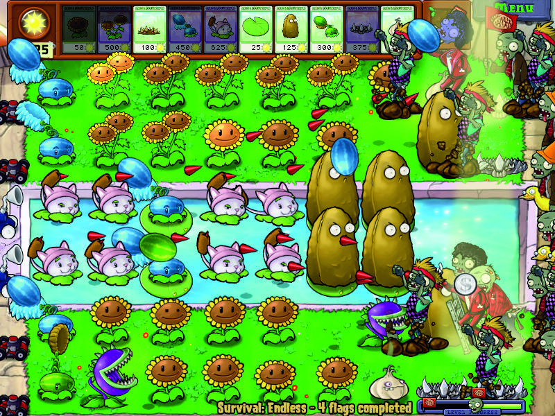 plants vs zombies survival endless