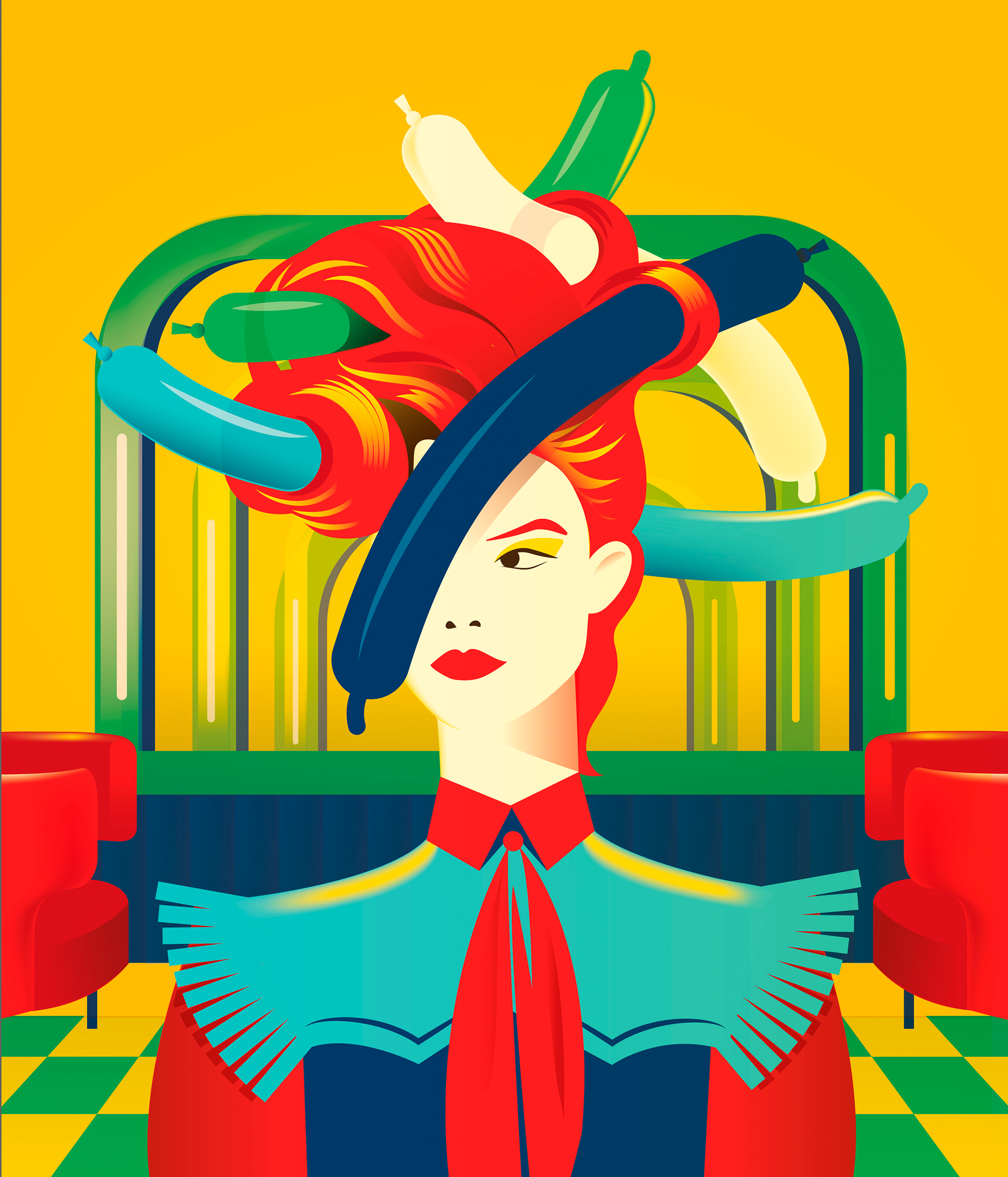 An illustration called Party by Marga Castaño.