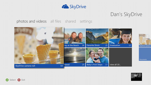 Xbox 360 gets SkyDrive app