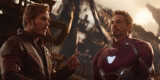 Star-Lord and Iron Man in Infinity War