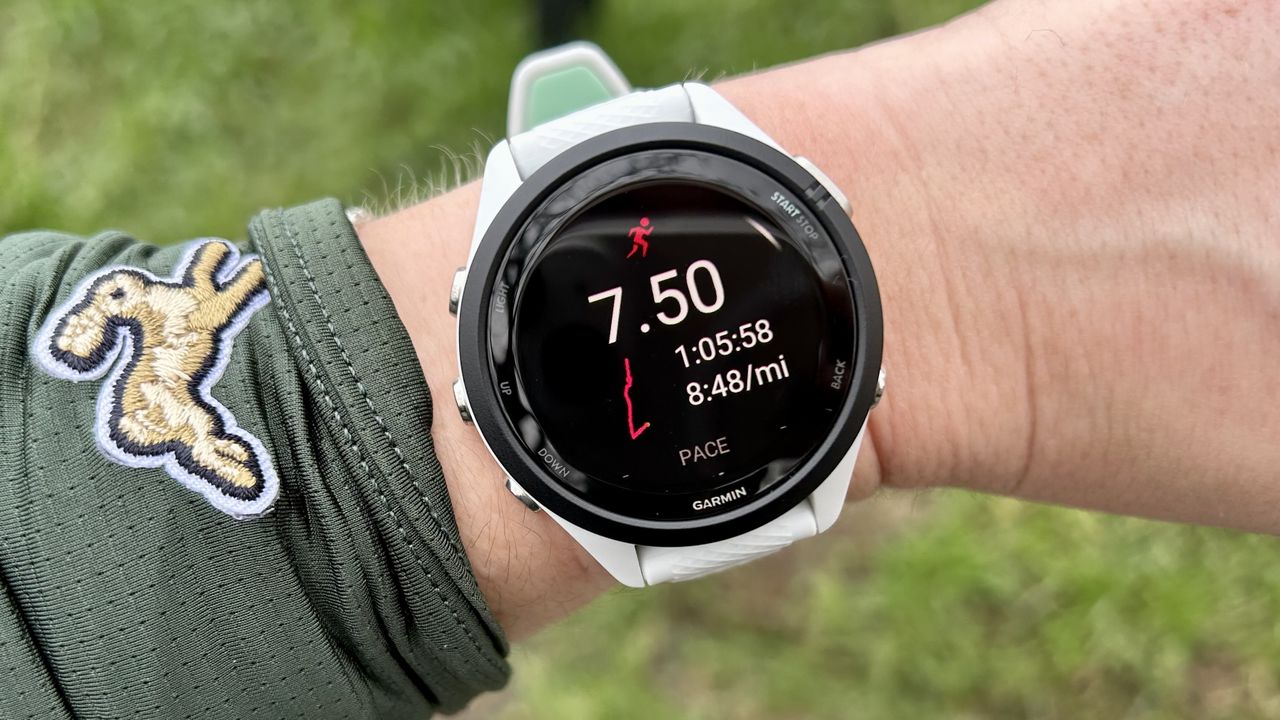 Post-run screen on the Forerunner 265