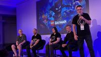 Photos of a talk on a LEGO game