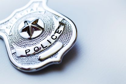 Police badge. 