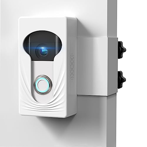 Wireless Video Doorbell Mount for Ring/blink/eufy, Compatible With Ring 4/3/2/1, No Drill Anti Theft Camera Mount, Camera Holder With Double Screw Fixing, White (not Include Doorbell)
