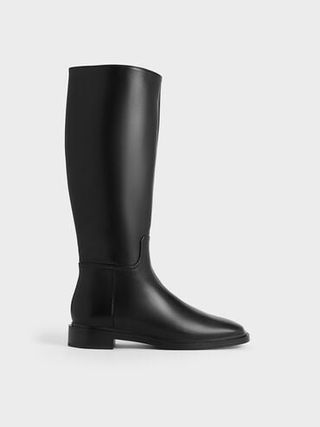 Side-Zip Knee-High Riding Boots