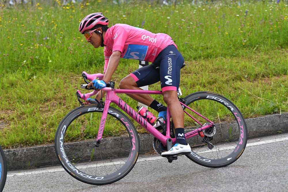 Richard Carapaz (Movistar) leads the Giro d'Italia