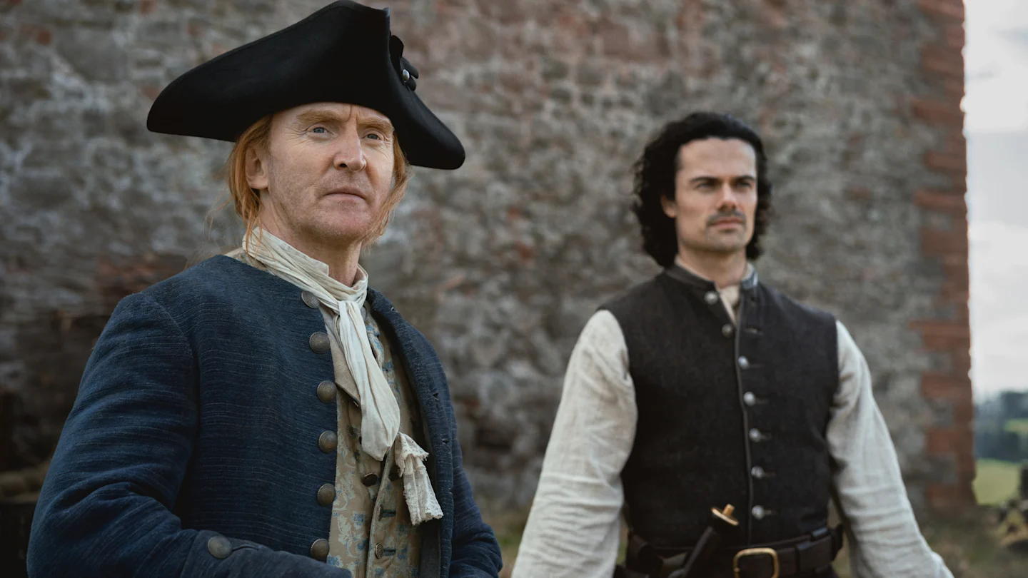 Tony Curran and Jamie Roy in Outlander: Blood of my Blood.