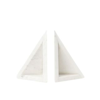 triangular marble bookends