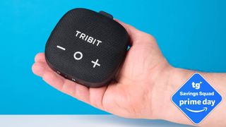 Tribit Stormbox Micro 3 Bluetooth speaker in hand