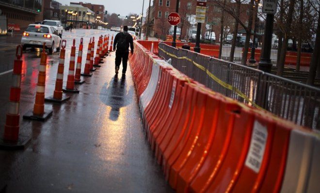 Police barricades