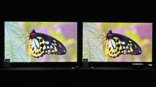 LG G5 vs LG G4 picture comparison showing butterfly