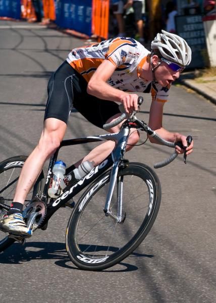 As the laps dwindle, Kevin Gottlieb (Haymarket) attempts to bridge up to the break.