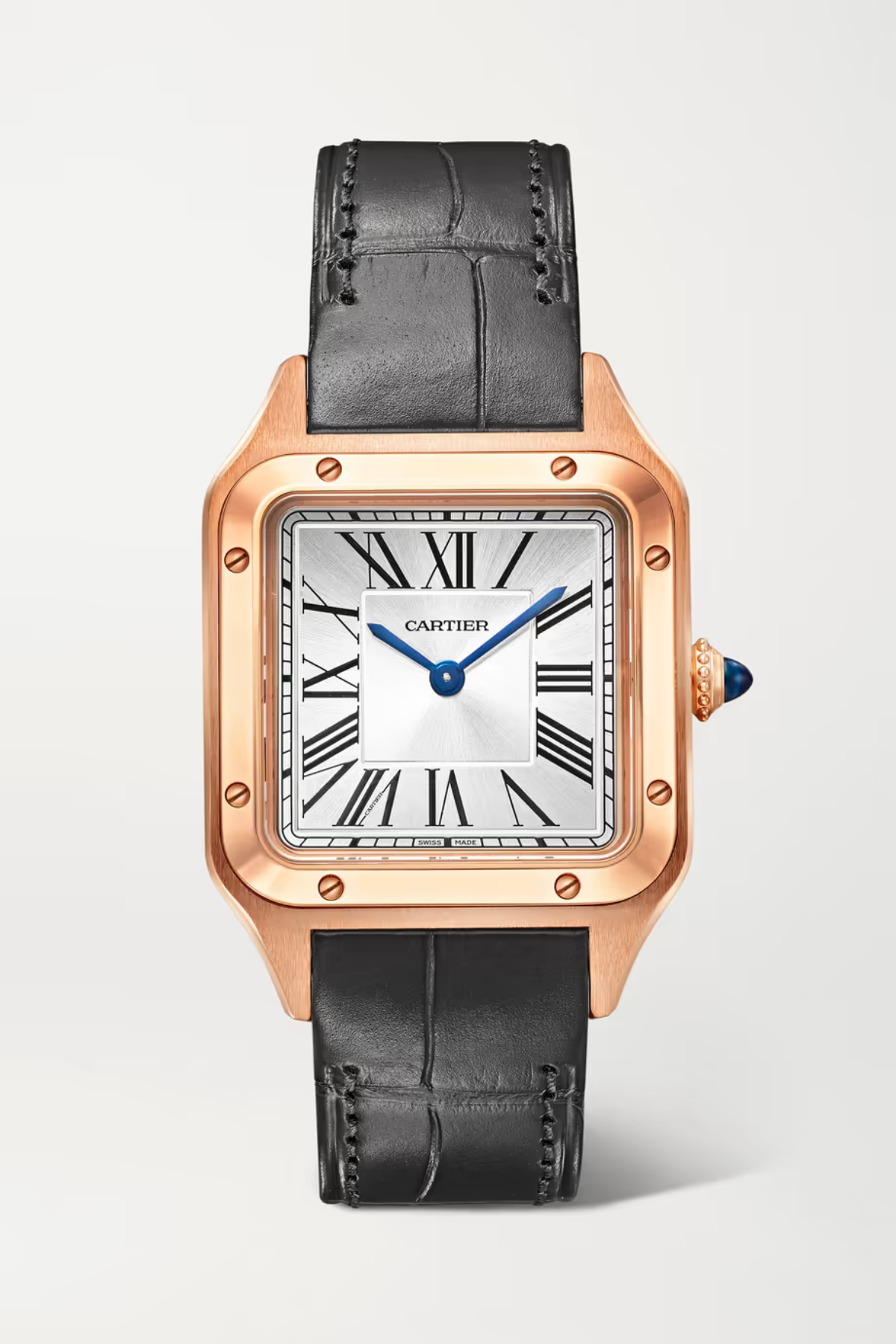 Best Watches for Women 2023 | CARTIER Santos-Dumont 38mm Small 18-karat Rose Gold and Alligator Watch